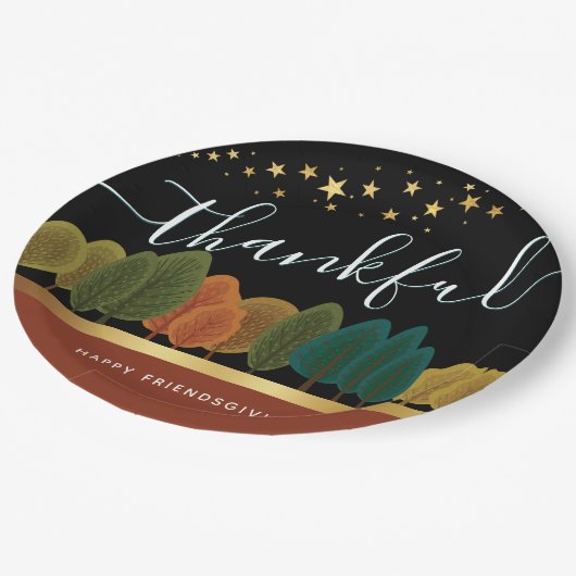 Assiettes En Carton Plaque papier personnalisée Thanksgiving (Angle)