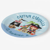 Assiettes En Carton Plaque Papier Pirate Fille Mignonne (Angle)