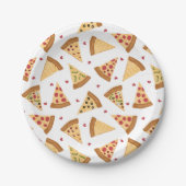 Assiettes En Carton Plaque papier Pizza Party (Devant)