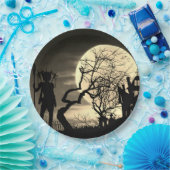 Assiettes En Carton Plaque papier Pleine lune éffrayante (Fête)