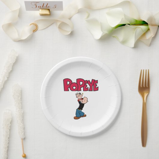Assiettes En Carton Plaque Papier Popeye (Mariage)