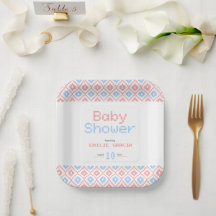 Plaque papier pour Baby shower | Thème Pixelé