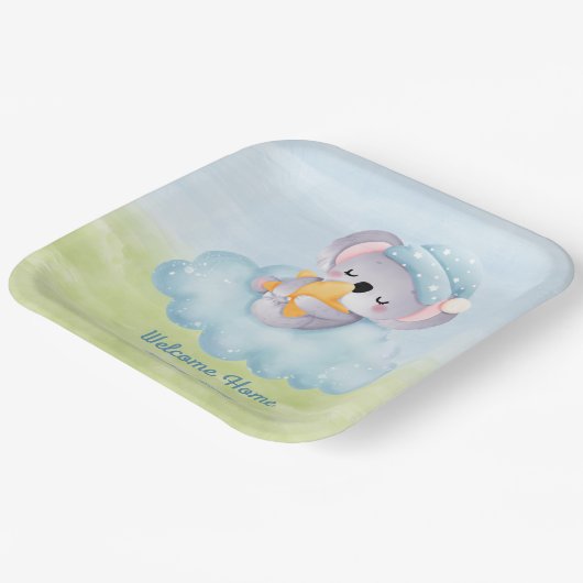 Assiettes En Carton Plaque papier pour bébé de bienvenue (Angulaire)