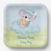 Assiettes En Carton Plaque papier pour bébé de bienvenue (Recto)