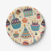 Assiettes En Carton Plaque papier pour enfant anniversaire (Devant)