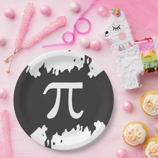 Assiettes En Carton Plaque papier pour symbole Pi Abstrait (Fête)