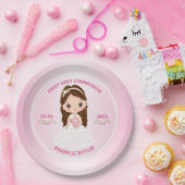 Assiettes En Carton Plaque Papier Première Sainte Communion Fille (Fête)