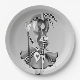 Assiettes En Carton Plaque papier Quirky Jester & Puppet King