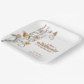 Assiettes En Carton Plaque papier Retro Fleur sauvage personnalisée (Angulaire)