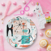 Assiettes En Carton Plaque papier rétro HoJo (Fête)