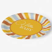 Assiettes En Carton Plaque papier rétro Sunshine (Angle)
