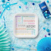 Assiettes En Carton Plaque papier Riichi mahjong - une police, plusieu (Fête)