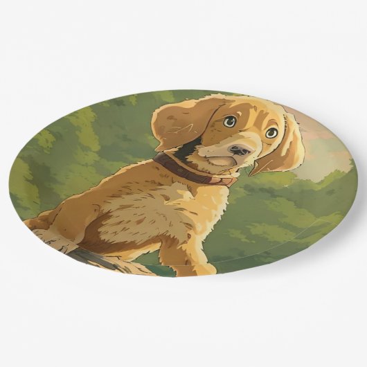 Assiettes En Carton Plaque papier rond Photoleap (Angle)