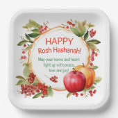 Assiettes En Carton Plaque papier Rosh Hashanah (Recto)