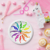 Assiettes En Carton Plaque papier - Roue couleur (Fête)