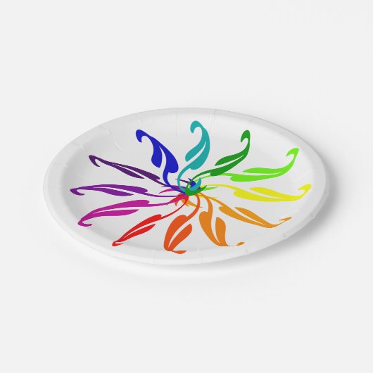 Assiettes En Carton Plaque papier - Roue couleur (Angle)