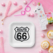 Assiettes En Carton Plaque papier Route 66 (Fête)