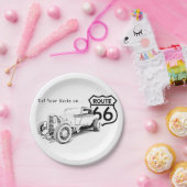 Assiettes En Carton Plaque papier Route 66 (Fête)