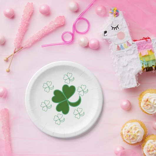 Assiettes En Carton Plaque papier - Shamrock (Fête)