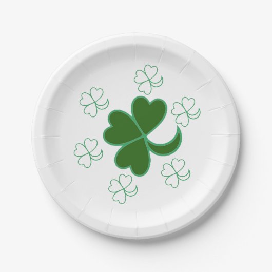Assiettes En Carton Plaque papier - Shamrock (Devant)