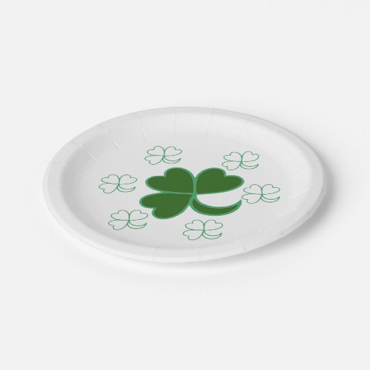 Assiettes En Carton Plaque papier - Shamrock (Angle)