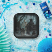 Assiettes En Carton Plaque papier Skeletons Hauné (Fête)