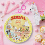 Assiettes En Carton Plaque papier SoCal Beach Paradise (Fête)