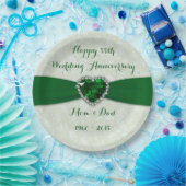 Assiettes En Carton Plaque papier Soft Damask 55e anniversaire Mariage (Fête)