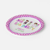 Assiettes En Carton Plaque papier Spa - Filles - WH - Personnalisé (Angle)