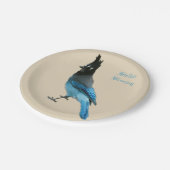 Assiettes En Carton Plaque papier Stellar Blue Jay (Angle)