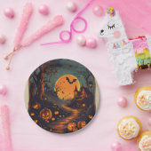 Assiettes En Carton "Plaque papier tactile pour Halloween" (Fête)