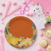 Assiettes En Carton Plaque papier Thanksgiving Foods (Fête)