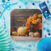 Assiettes En Carton Plaque papier Thanksgiving traditionnelle (Fête)