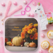 Assiettes En Carton Plaque papier Thanksgiving traditionnelle (Fête)