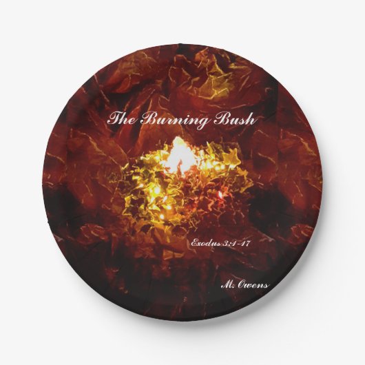 Assiettes En Carton Plaque papier "The Burning Bush" (Devant)