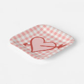 Assiettes En Carton Plaque papier Valentine Coeur et Flèche (Angulaire)