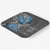 Assiettes En Carton Plaque Papier Wedding shower Bleu Rustique Papier (Angulaire)