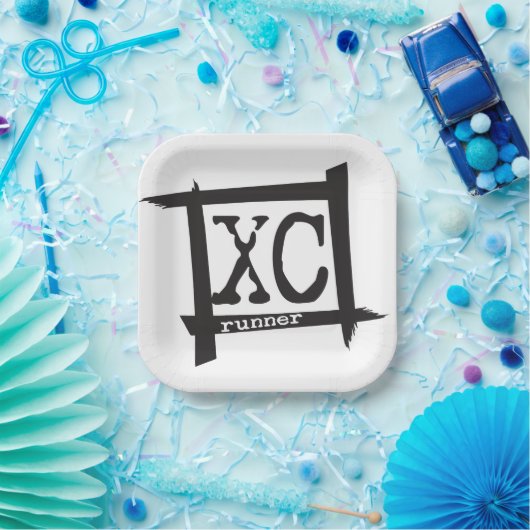 Assiettes En Carton Plaque papier XC Cross Country Runner (Fête)