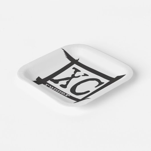 Assiettes En Carton Plaque papier XC Cross Country Runner (Angulaire)