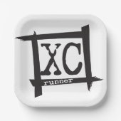 Assiettes En Carton Plaque papier XC Cross Country Runner (Recto)