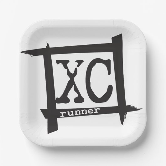 Assiettes En Carton Plaque papier XC Cross Country Runner (Recto)