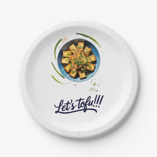 Assiettes En Carton Plaque papier Yummy Tofu (Devant)