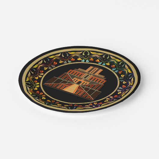 Assiettes En Carton Plaque papier ZIGGURAT (Angle)