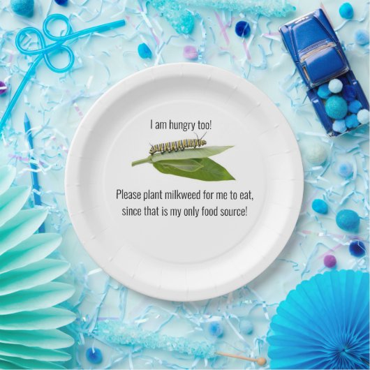 Assiettes En Carton Plaque papillon monarque (Fête)