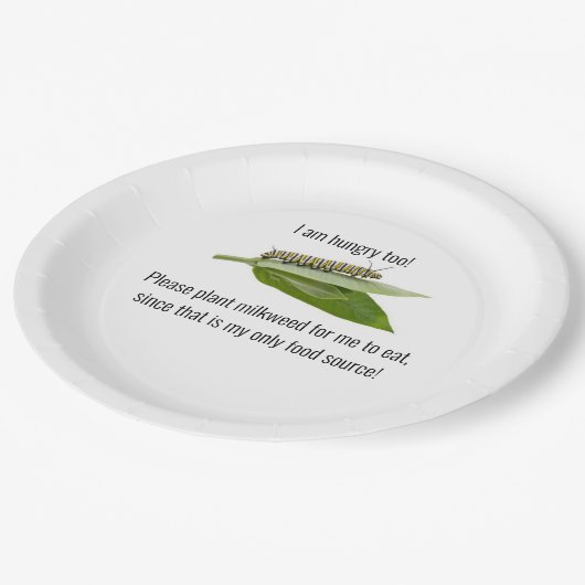 Assiettes En Carton Plaque papillon monarque (Angle)