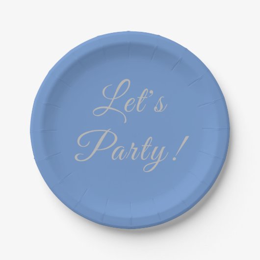 Assiettes En Carton Plaque Party Blue 7 pouces (Devant)
