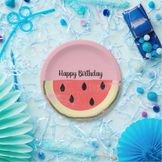 Assiettes En Carton Plaque Pastèque (Fête)