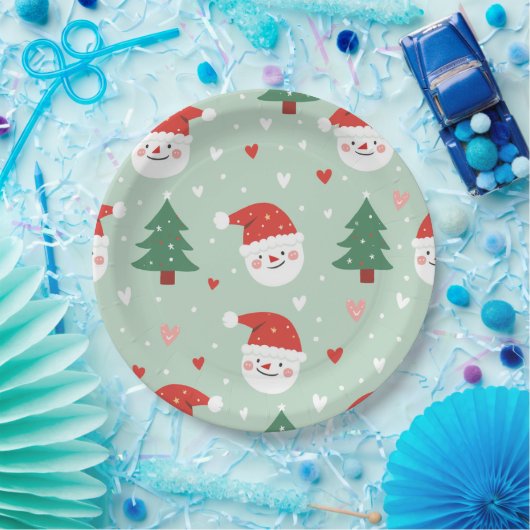 Assiettes En Carton Plaque père Noël, Fête (Fête)