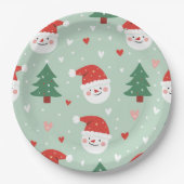 Assiettes En Carton Plaque père Noël, Fête (Devant)