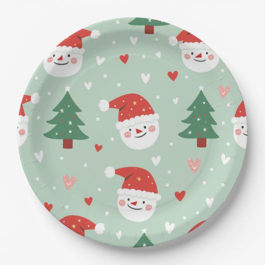 Assiettes En Carton Plaque père Noël, Fête (Devant)